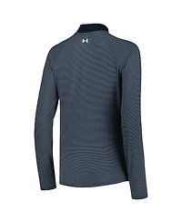 Under Armour Women's Gray Tour Championship T2 Stripe Raglan Quarter-Zip Jacket