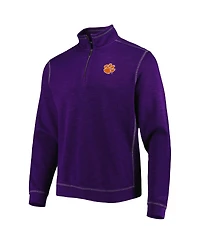 Tommy Bahama Men's Purple Clemson Tigers Sport Tobago Bay Tri-Blend Mock Neck Half-Zip Jacket