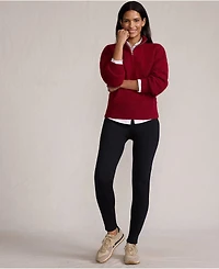 Lands' End Women's High Rise Serious Sweats Fleece Lined Pocket Leggings