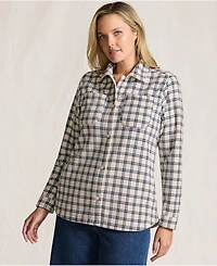 Lands' End Plus Print Anyweather Fleece Shirt Jacket