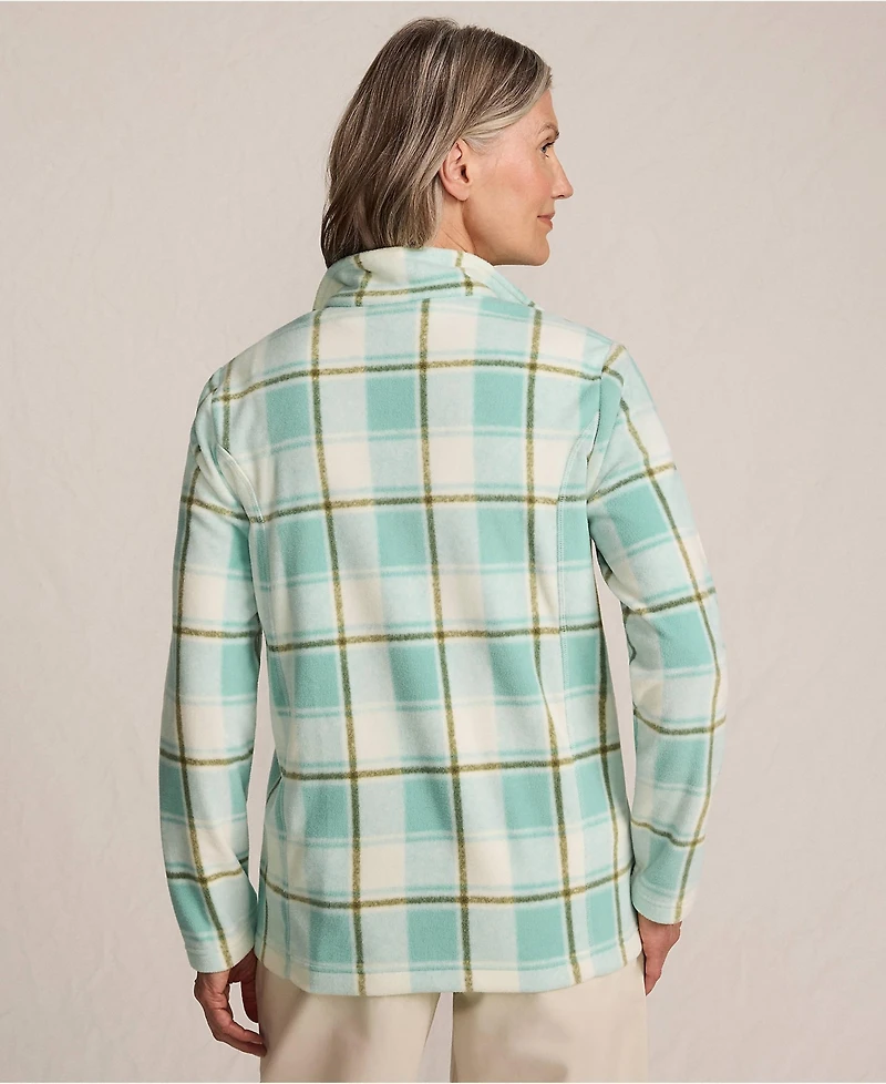 Lands' End Women's Petite Anyweather Fleece Full Zip Print Jacket