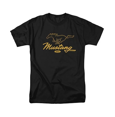 Logovision Men's Ford Mustang Pony Script T Shirt