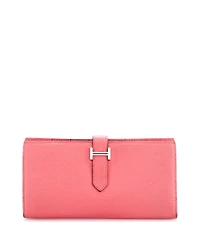 Pre-Owned Hermes Long Bearn Wallet Chevre Mysore