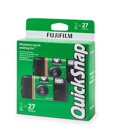 Fujifilm QuickSnap Flash 400 35mm Single-Use Disposable Camera with Flash, 27 Exposures, 2-Pack