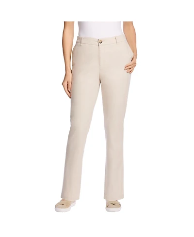 Woman Within Women's Tall Adjustable Waist Straight-Leg Chino