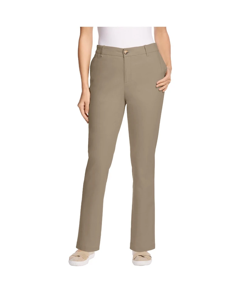 Woman Within Plus Tall Adjustable Waist Straight-Leg Chino
