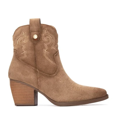 Women's Italian Western Suede Booties Refresh Collection By Xti