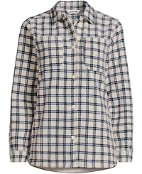 Lands' End Women's Petite Print Anyweather Fleece Shirt Jacket