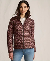 Lands' End Women's Petite Wanderweight Packable Print Down Jacket