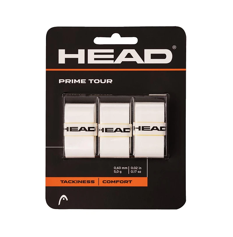 Head Prime Tour 3 Pack White Overgrip - White