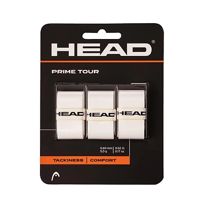 Head Prime Tour 3 Pack White Overgrip - White