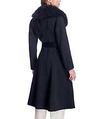 Julia & Stella by Maximilian Women's Fur-Trimmed Wrap Coat
