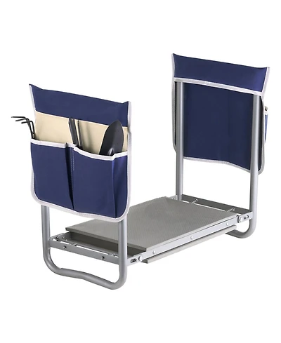 Slickblue Garden Kneeler, 2-in-1 Folding Heavy Duty Garden Stool & Bench