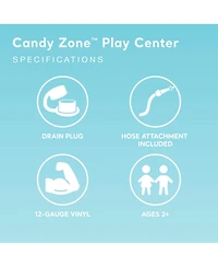 Intex 9ft x 6ft x 51in Kids Inflatable Candy Zone Play Center Pool w/ Waterslide