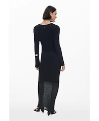 Desigual Women's Sheer fur dress