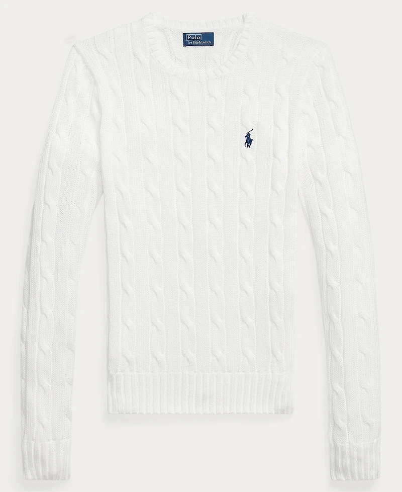 Polo Ralph Lauren Women's Cable-Knit Cotton Crewneck Sweater