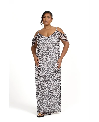 Fashion-szn Curve Women's Leopard Maxi Dress