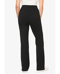 Woman Within Plus Stretch-Cotton Knit Pull-On Bootcut Leggings