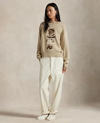 Polo Ralph Lauren Women's Bear Intarsia-Knit Rollneck Sweater