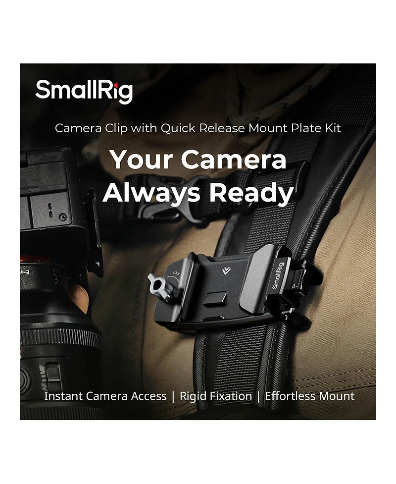 SmallRig Camera Clip with Quick Release Mount Plate