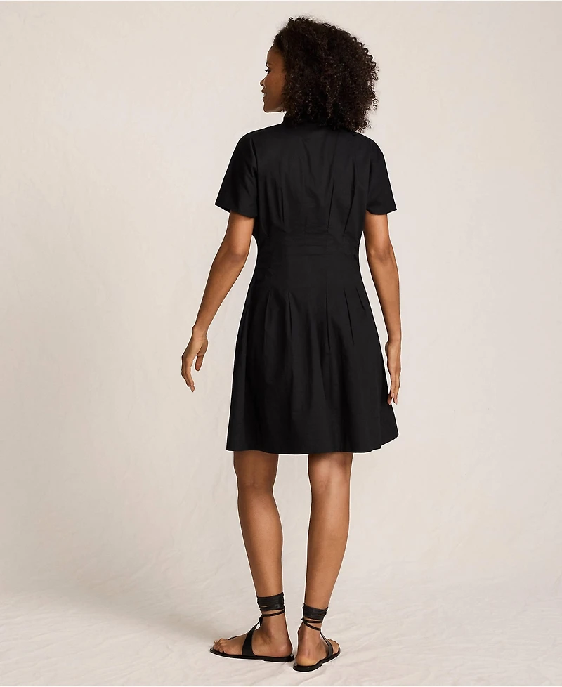 Lands' End Women's Cambric Above the Knee Shirt Dress