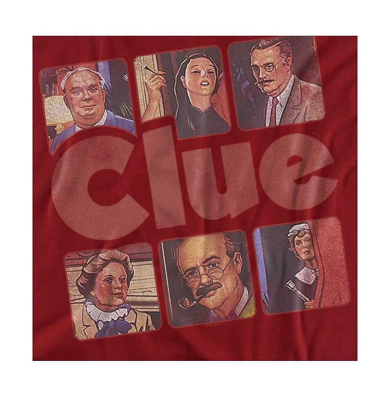 Logovision Men's Clue Characters from 1986 T Shirt