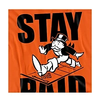 Logovision Men's Monopoly Pass Go, Stay Paid T Shirt