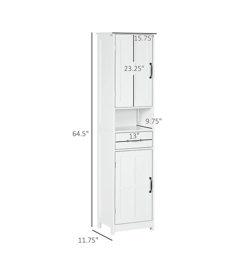 Slickblue Bathroom Cabinet with Space-Saving Construction for Towels and Storage