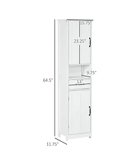 Slickblue Bathroom Cabinet with Space-Saving Construction for Towels and Storage