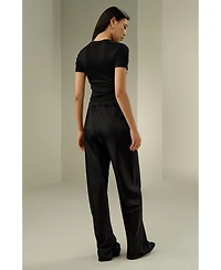 Lilysilk Women's Slim Fitted Silk Jersey Tee