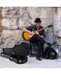 Yescom 41" Acoustic Guitar Case Hard Shell w/ Folding Guitar Stand for Electric Bass