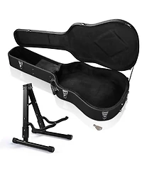Yescom 41" Acoustic Guitar Case Hard Shell w/ Folding Guitar Stand for Electric Bass