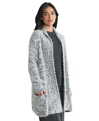 Jones New York Women's Shawl Collar Open Front Sweater
