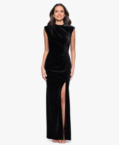 Betsy Adam Womens Long Studded Velvet Gown 2p 16