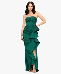 Betsy & Adam Women's Long Stretch Strapless Gown