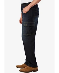 KingSize Big & Tall Relaxed Fit Cargo Denim Look Sweatpants