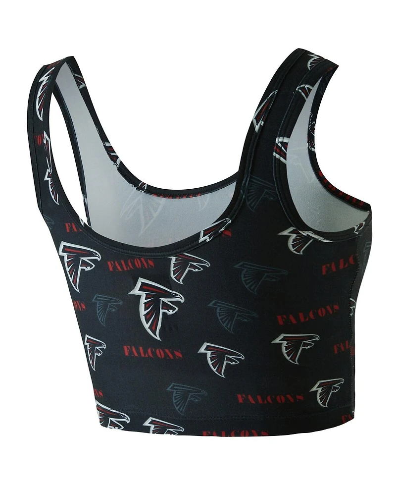 Concepts Sport Women's Black Atlanta Falcons Mosaic Allover Print Bralette