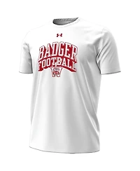 Under Armour Men's White Wisconsin Badgers Throwback Performance T-Shirt