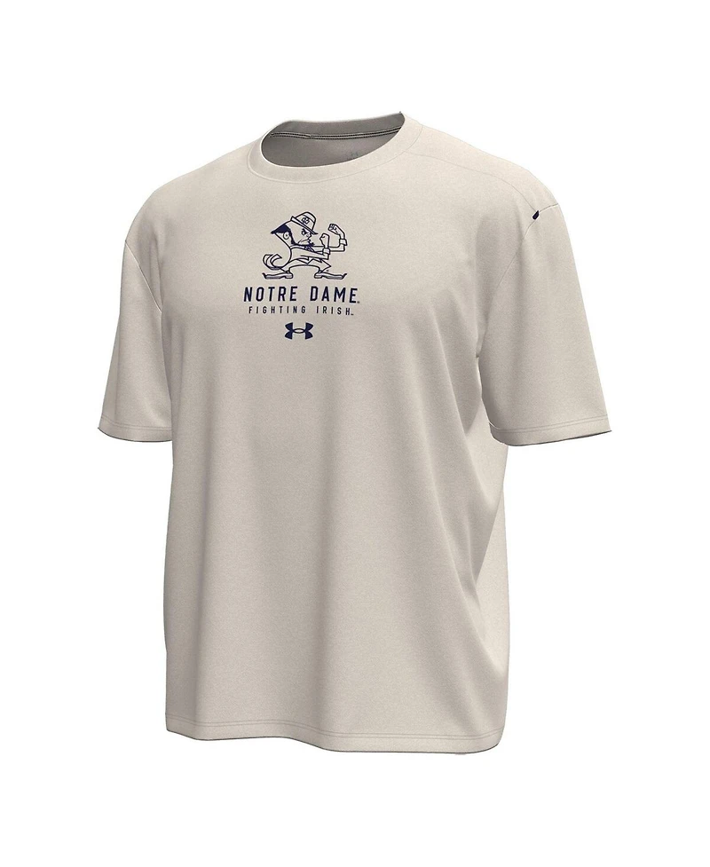 Under Armour Men's Stone Notre Dame Fighting Irish Gameday Motion Heavyweight T-Shirt