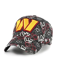 '47 Brand Big Girls Black Washington Commanders Mural Clean Up Adjustable Hat