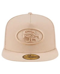 New Era Men's Light Beige San Francisco 49ers Color Pack A-Frame 59FIFTY Fitted Hat