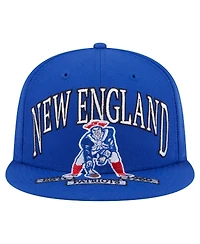 New Era Men's Royal New England Patriots Throwback Oversized 59FIFTY Fitted Hat