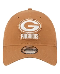 New Era Men's Brown Green Bay Packers Stamp 9TWENTY Adjustable Hat