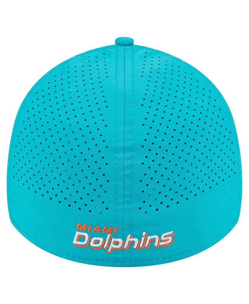 New Era Men's Aqua Miami Dolphins Perforated 39THIRTY Flex Hat