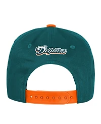 Outerstuff Big Boys and Girls Aqua Miami Dolphins True Retro Adjustable Hat