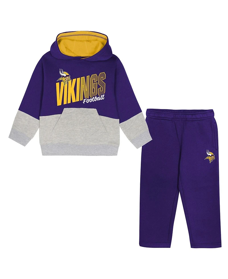 Outerstuff Toddler Purple Minnesota Vikings Lineman Fleece Hoodie Pants Set