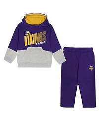 Outerstuff Toddler Purple Minnesota Vikings Lineman Fleece Hoodie Pants Set