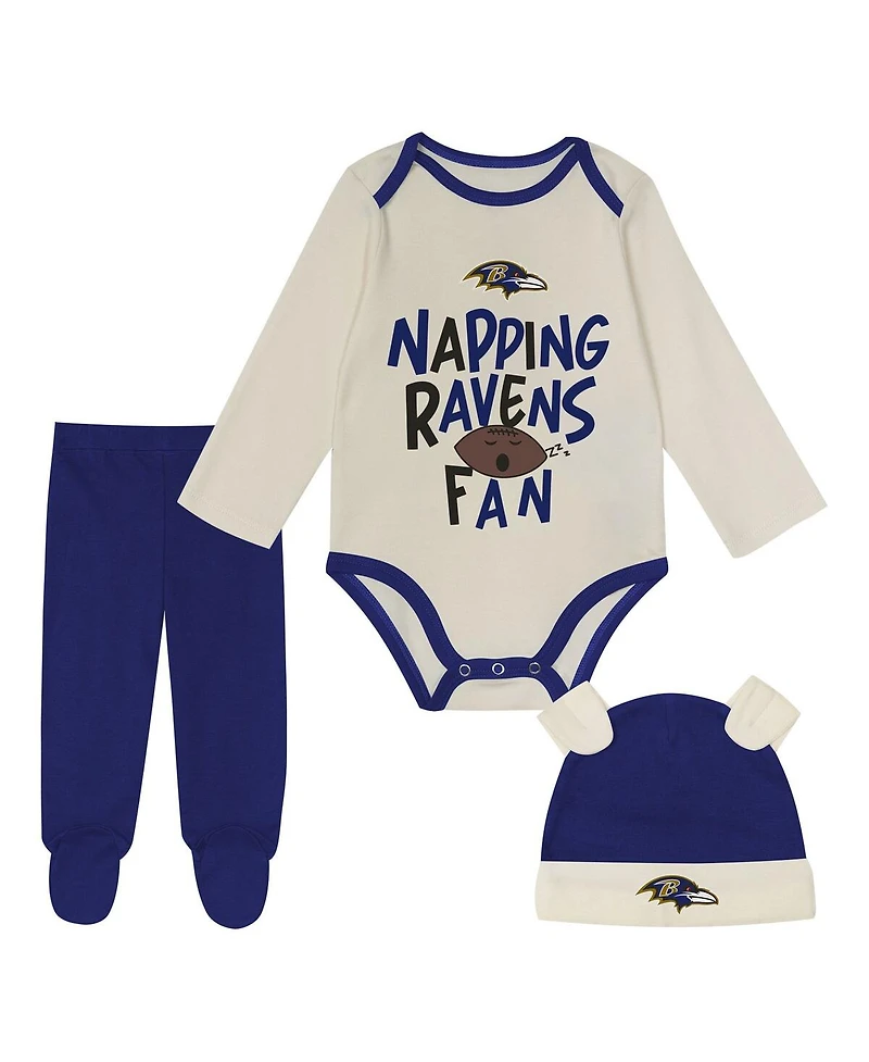 Outerstuff Baby Boys and Girls 3-Piece Baltimore Ravens Little Champ Set