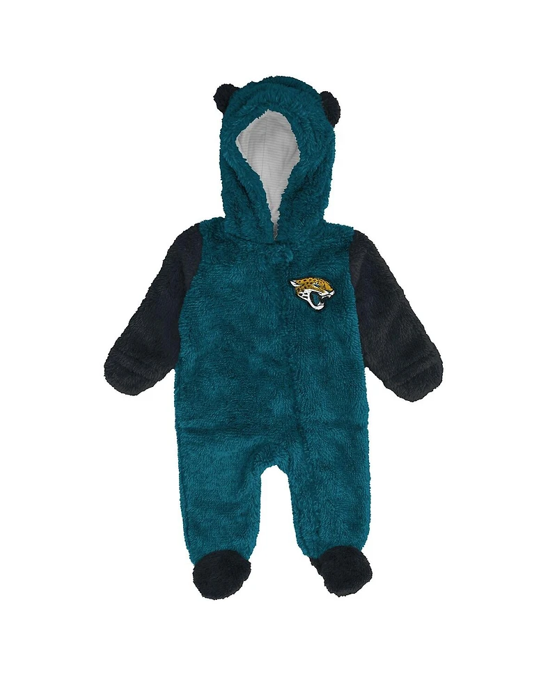 Outerstuff Baby Boys and Girls Teal Jacksonville Jaguars Stay Napping Fleece Bunting Full-Zip Sleeper