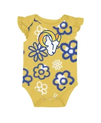 Outerstuff Baby Girls 2-Piece Los Angeles Rams The Sunshine Bodysuit Set